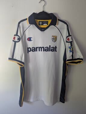 Parma 2003-04 Home Jersey Men's XXL Champion Kit Parmalat